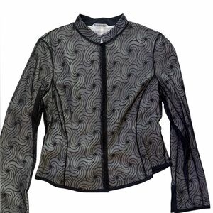 Max Mara Chic Black Sheer jacket size 40